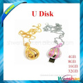 best price metal onion usb flash drive necklace with keychain
